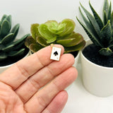 Ace of Spades Enamel Playing Card Charms, 14.5x11mm