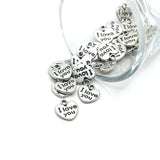 Small I Love You Heart Charms, 12x11mm