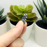 Black Enamel Glitter Cat Charms, 19x14mm