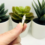 White and Gold Vampire Coffin Charms, 26x12mm