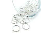 12mm, 17g Silver Open Jump Rings