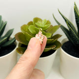 Light Pink and White Flower Charms, 16x13.5mm