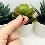 Black and White Flower Charms, 16x13.5mm