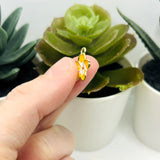 Yellow and White Flower Charms, 16x13.5mm