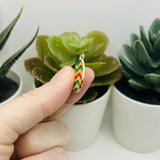 Colorful Retro Easter Egg Charms, 22x14mm