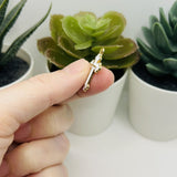 White Enamel Cross Charms, 25x14mm