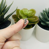 Small Silver Flower Charms, 14.5x12mm