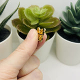 Orange Enamel Butterfly Charms, 16x22mm