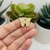 Orange Enamel Butterfly Charms, 16x22mm
