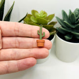 Tiny Saguaro Cactus Charms, 35x10mm