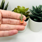 Tiny Saguaro Cactus Charms, 35x10mm
