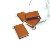 3D Brown Book Charms, 27x18mm