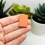 3D Brown Book Charms, 27x18mm