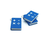 3D Math Teacher Book Charm or Keychain, 27x18mm