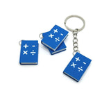 3D Math Teacher Book Charm or Keychain, 27x18mm