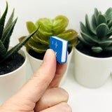 3D Math Teacher Book Charm or Keychain, 27x18mm