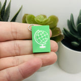 3D History Teacher Book Charm or Keychain, 27x18mm