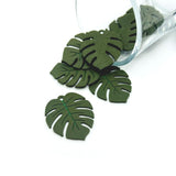 Green Monstera Leaf Charms, 25x29mm