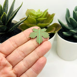 Green Maple Leaf Charms, 30x26mm