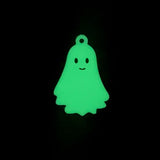 Smiling Glow in the Dark Ghost Charms, 30x20mm