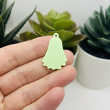 Smiling Glow in the Dark Ghost Charms, 30x20mm