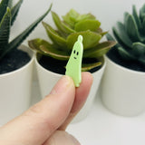 Smiling Glow in the Dark Ghost Charms, 30x20mm