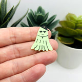 Fancy Female Glow in the Dark Ghost Charms, 28x23mm