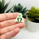 Fancy Male Glow in the Dark Ghost Charms, 30x25mm