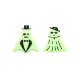 Fancy Male Glow in the Dark Ghost Charms, 30x25mm