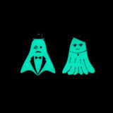 Fancy Pair Glow in the Dark Ghost Charms, 28x23mm