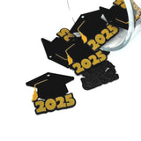 Orange and Black 2025 Graduation Cap Charms, 28x25mm