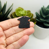 Red and Black 2025 Graduation Cap Charms, 28x25mm