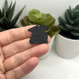 Yellow and Black 2025 Graduation Cap Charms, 28x25mm