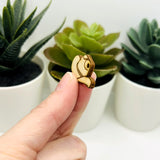 Wooden Cowboy Hat Charms, 17x27mm