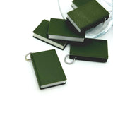 3D Dark Green Book Charms, 27x18mm