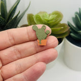 Prickly Pear Cactus Charms, 21x18mm