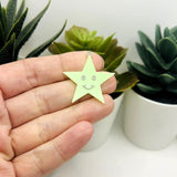 Smiling Star Glow in the Dark Charms, 30x31mm