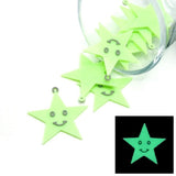 Smiling Star Glow in the Dark Charms, 30x31mm