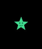 Smiling Star Glow in the Dark Charms, 30x31mm