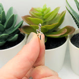 Antique Silver Open Star Charms, 15x12mm