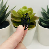 Black Spider Web Charms, 28x29mm