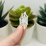White Spider Web Charms, 28x29mm