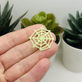 Glow in the Dark Spider Web Charms, 28x29mm