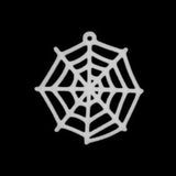White Spider Web Charms, 28x29mm