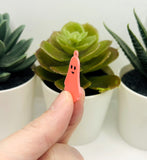 Cute Pink Smiling Ghost Charms, 30x20mm