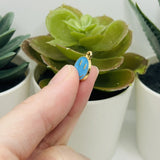 Blue Enamel Smiley Face Charms, 14x12mm