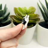 White Web Charms with Spider, 28x29mm