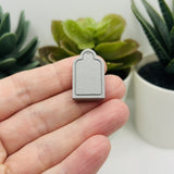 Skeleton Tombstone Halloween Charms, 15x24mm