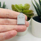 RIP Tombstone Halloween Charms, 15x24mm