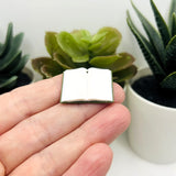 3D Dark Green Open Book Charms, 25x20mm